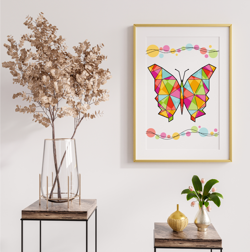 Illustration de papillon multicouleurs