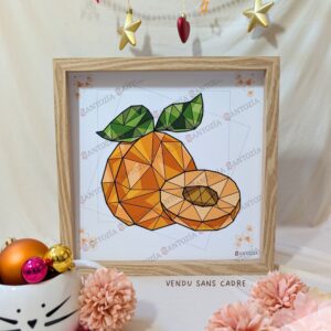 Affiche d’un abricot origami