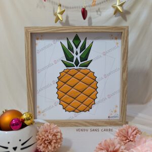 Affiche origami ananas