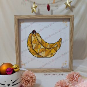 Affiche de plusieurs bananes origami