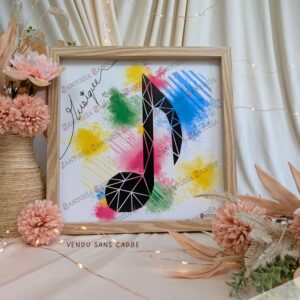 Note de musique colorée origami de Santozia